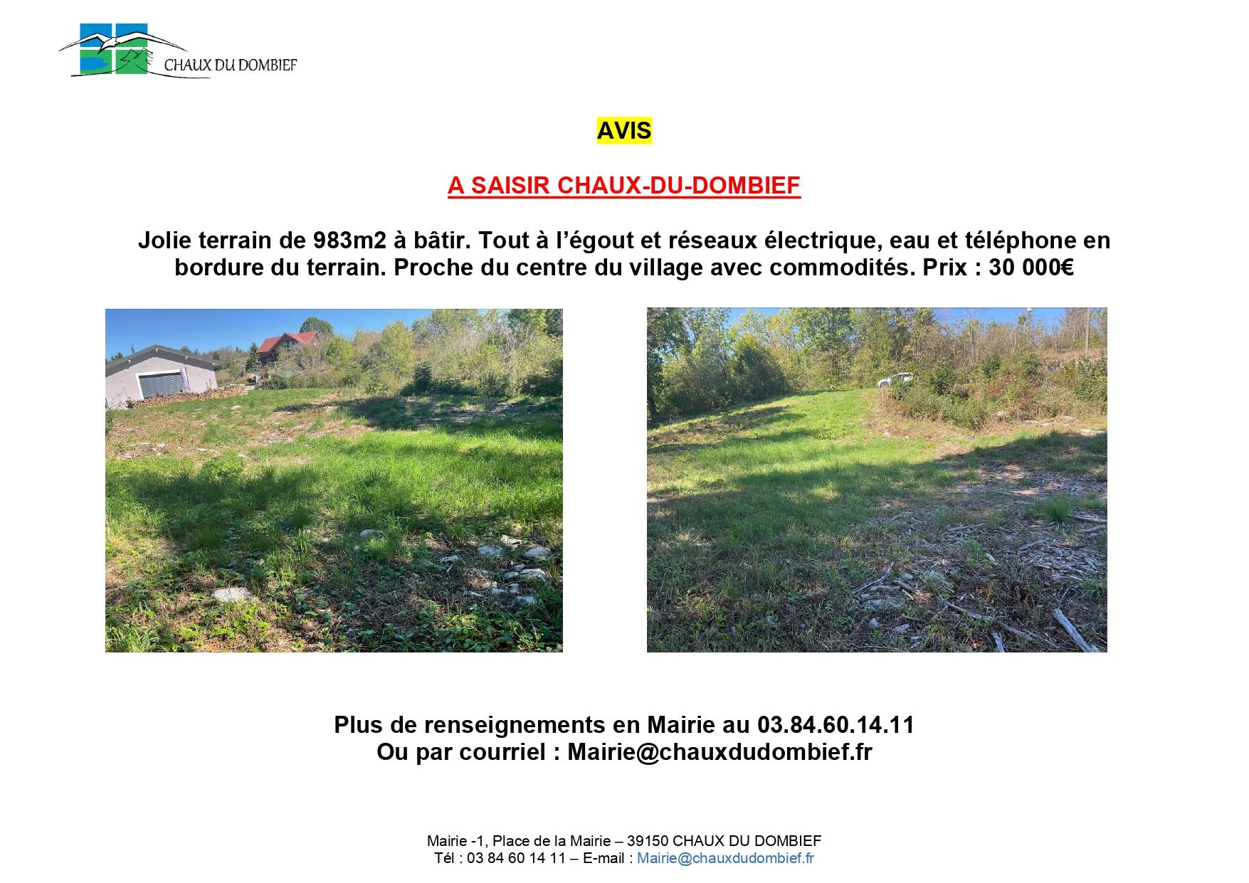 Avis vente terrain page 0001