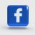 3d square with facebook logo