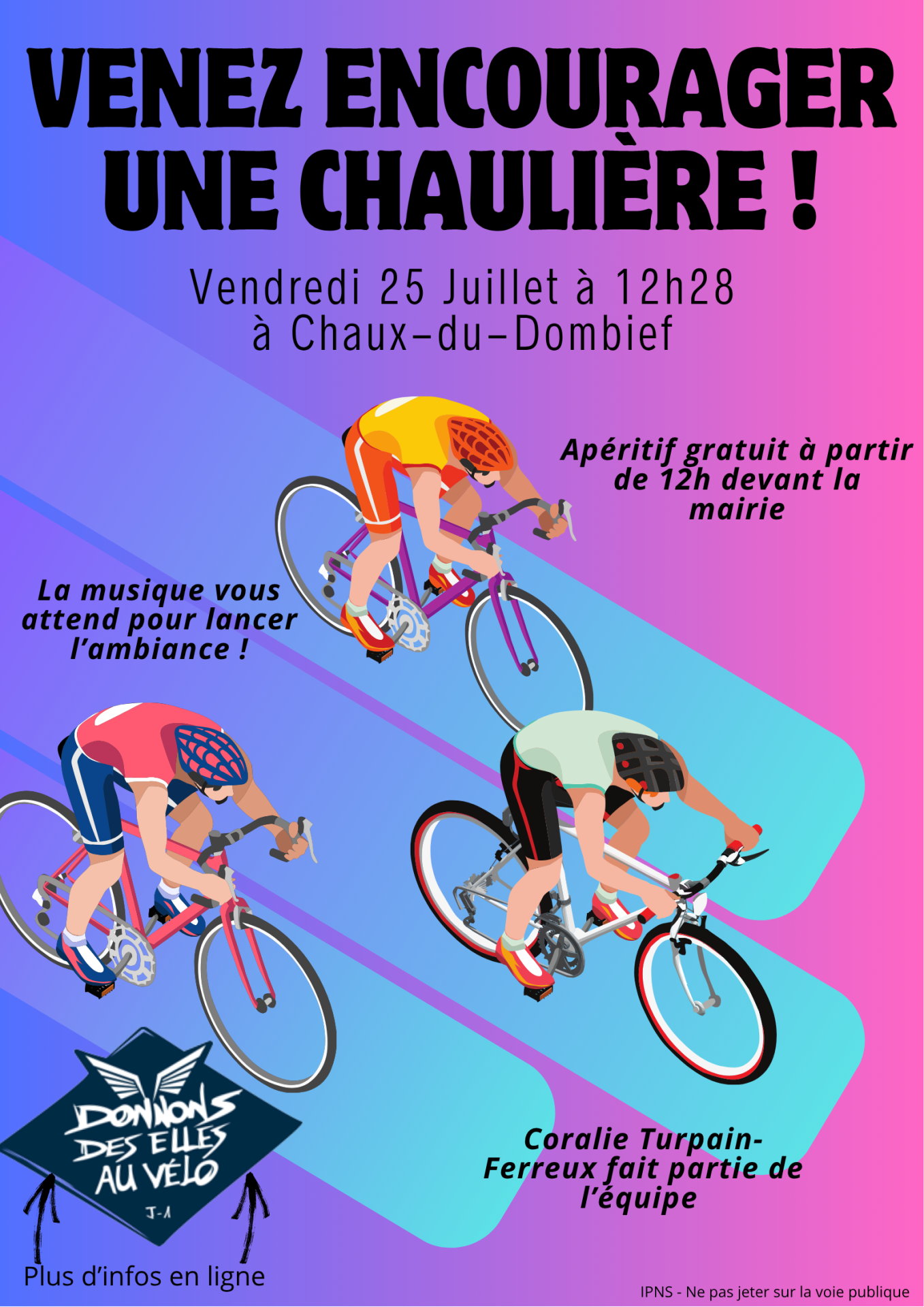 Affiche DONNONS DES ELLES AU VELO