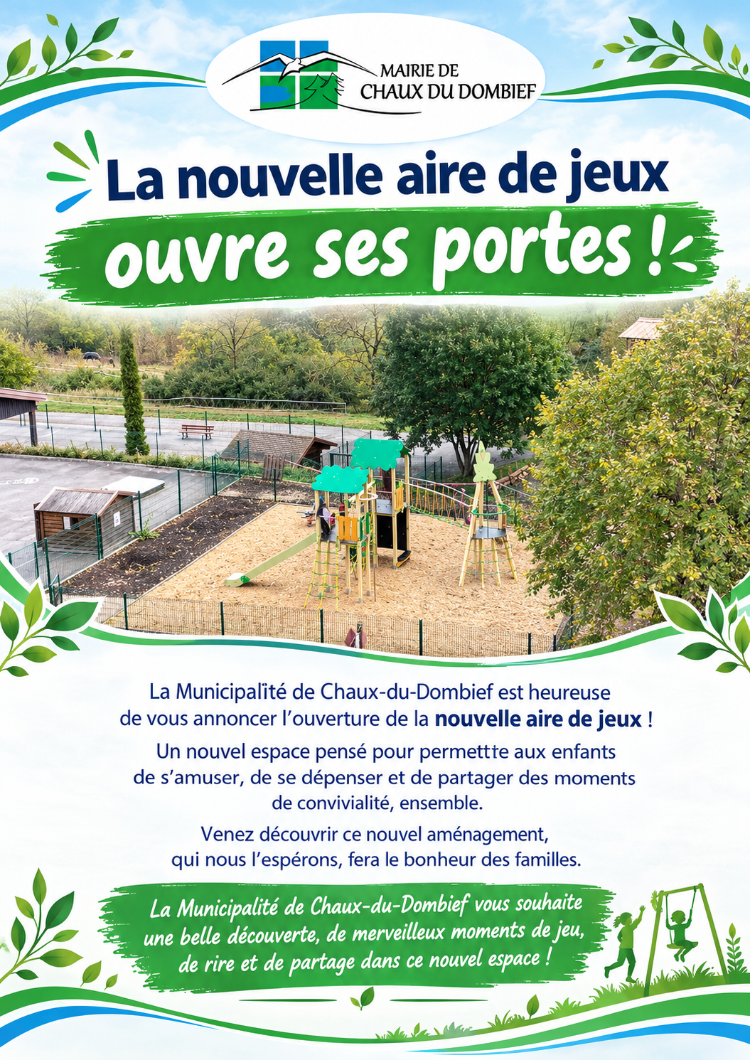Ouverture de la nouvelle aire de jeux