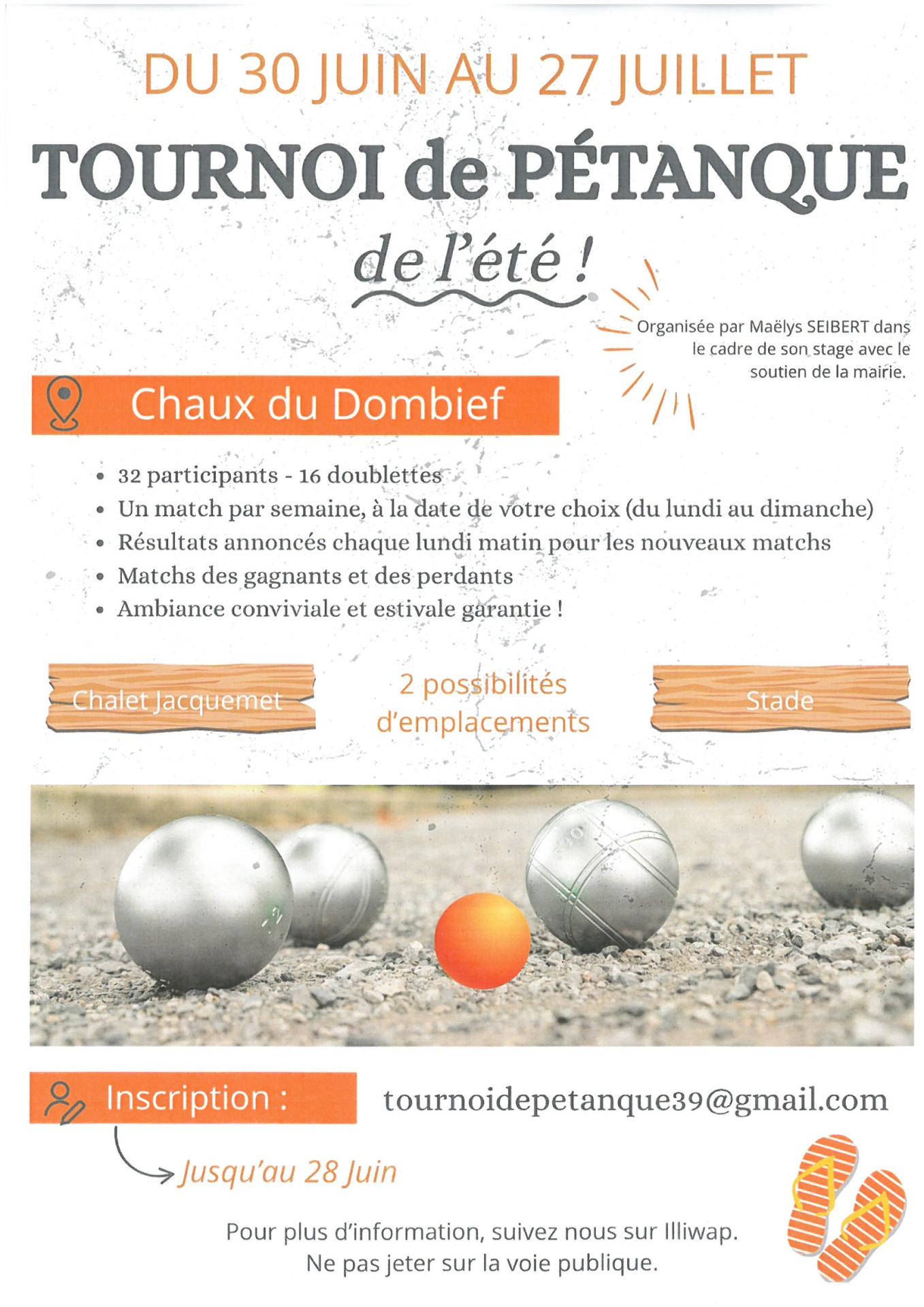 Petanque tournoi affiche